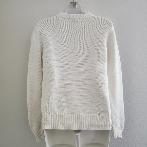Modcloth Knit Sweater Ivory XS Crewneck Pullover Cozy Preppy Classic Casual - Picture 7 of 9